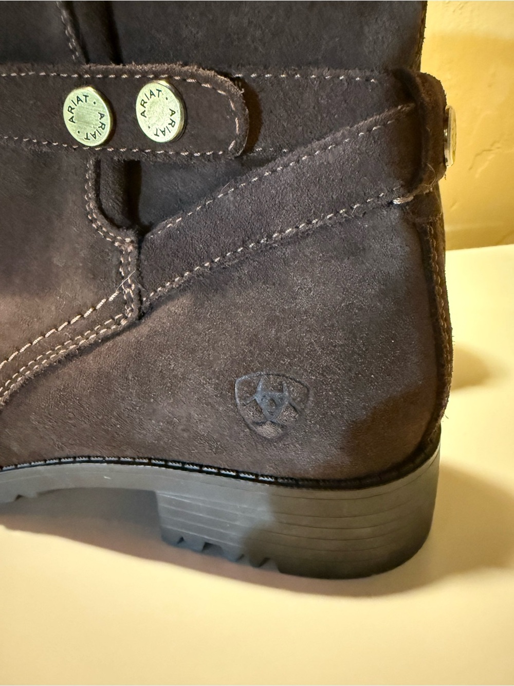 Ariat Charlie Waterproof Chocolate Ankle Boots Women's Size 9 - Picture 4 of 7